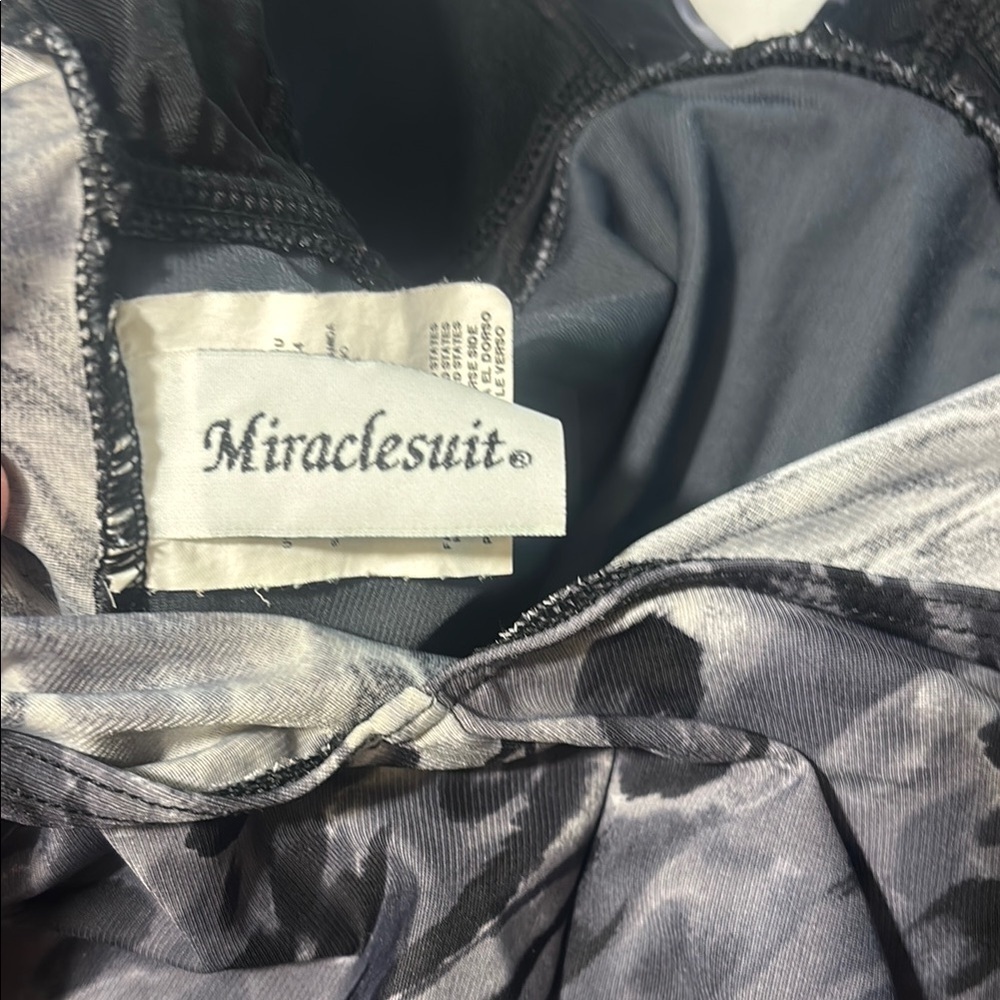 Miraclesuit Black and Gray One-Piece Swimsuit - Picture 7 of 12